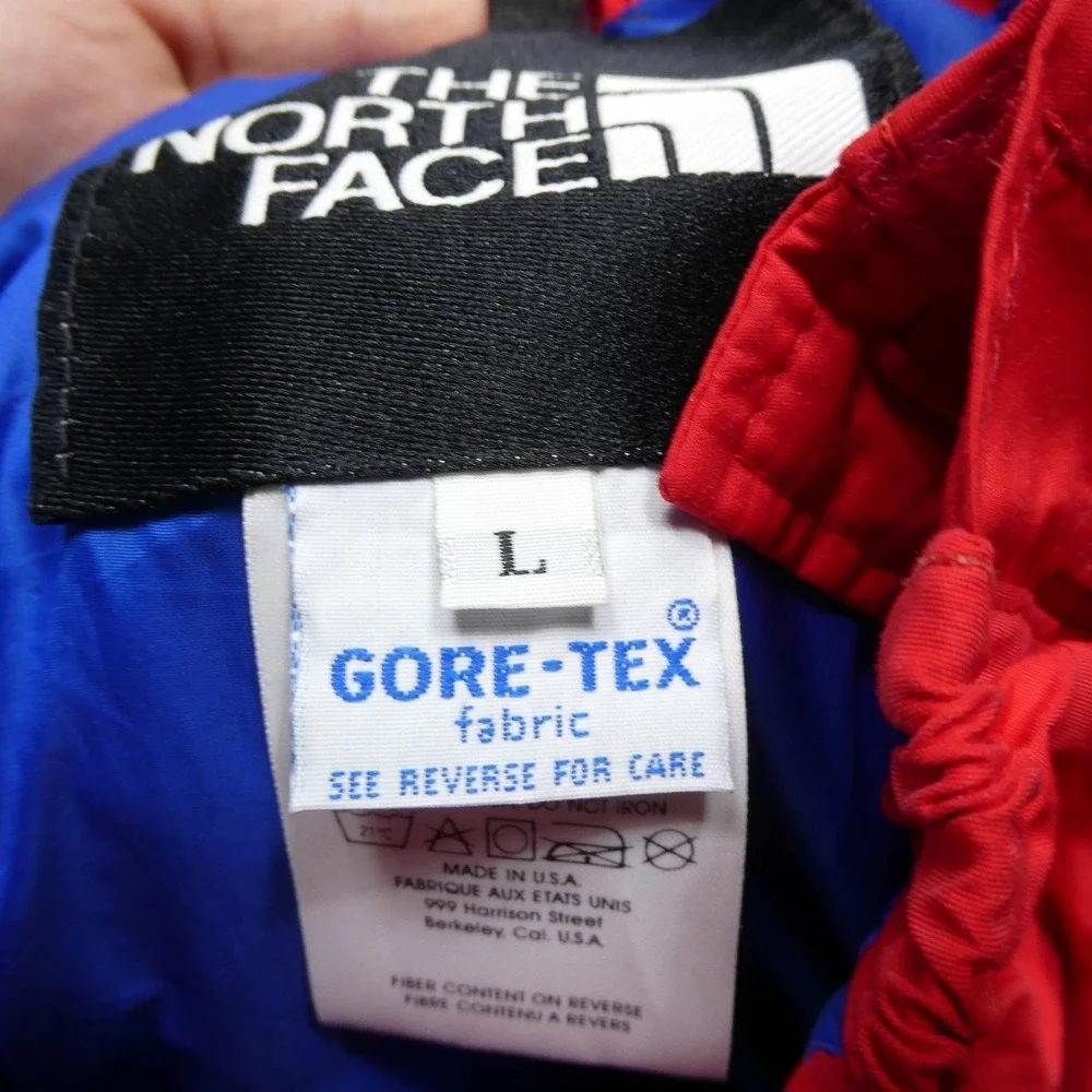 Vintage The North Face Pants Mens Medium Red Blue Gore-Tex Rain Ski‎ USA 90s